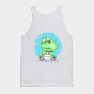 Cartoon little Dino Tank Top